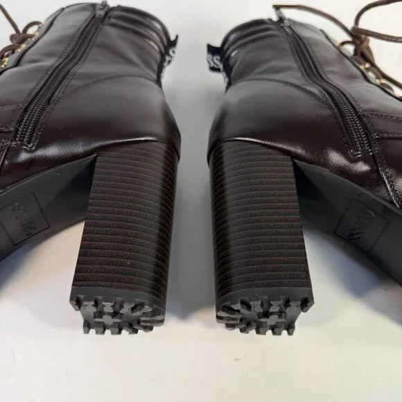 Women's size 10M brown lace-up boots by GUESS - Picture 6 of 16